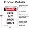 Signmission Keep Out Open Shaft Danger Sign, Vinyl Decal, 12in W x 18in L, 2PK OS-2PACK-DS-D-1218-V-2481 - alternate 5